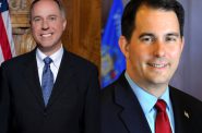 Assembly Speaker Robin Vos and former governor Scott Walker.