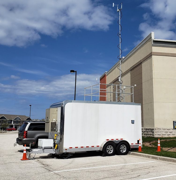 DNR's Mobile Air Monitoring Lab (MAML) stationed along the Lake Michigan shoreline in Sheboygan County. / Photo Credit: Wisconsin DNR