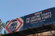 Shepard Fairey billboard in Milwaukee, WI. Photo courtesy of Artists United for Change.