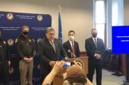 Attorney General William Barr addresses the media on September 22nd. Photo by Jeramey Jannene.