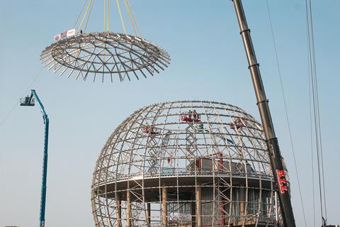 Foxconn “Tops Off” 100-Foot-High Performance Computing Data Center Globe