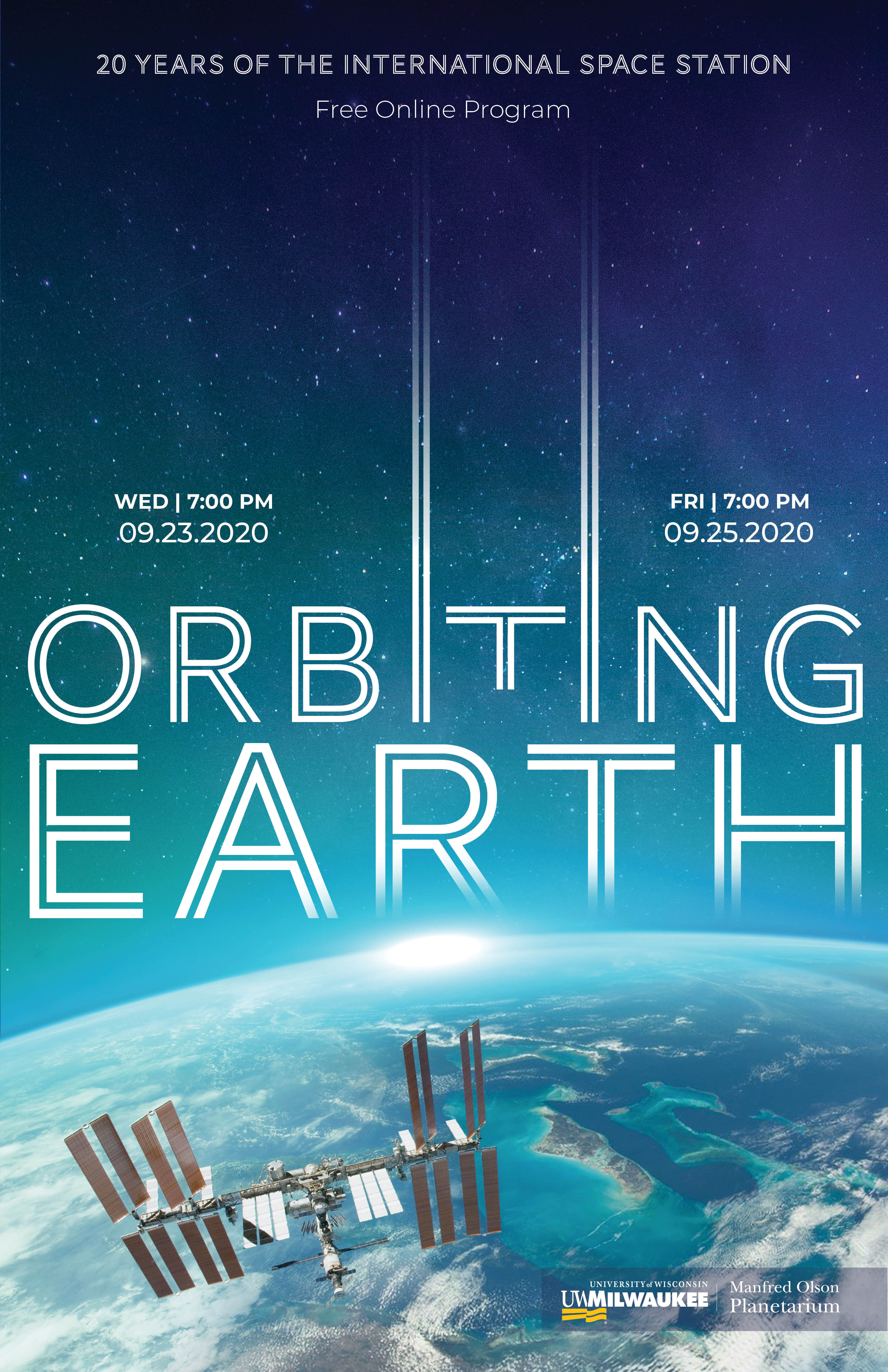Orbiting Earth Poster