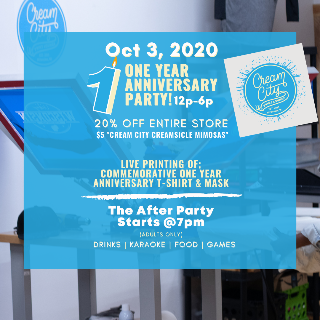 Cream City Print Lounge One Year Anniversary