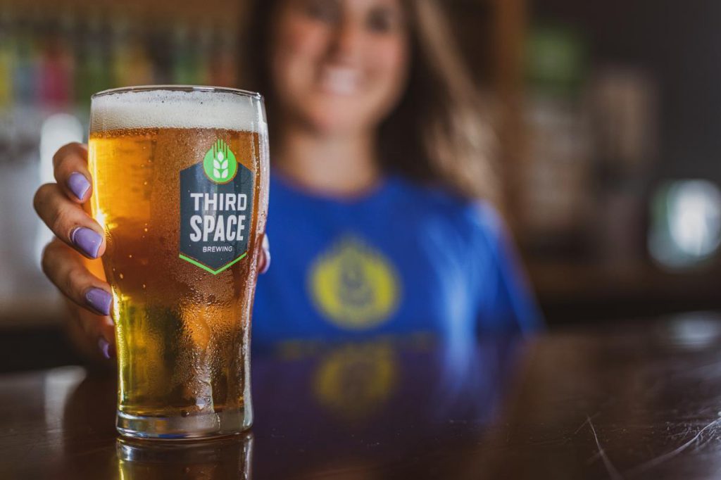 A pint of Third Space Brewing’s flagship Midwest Pale Ale, Happy Place. Photo courtesy of Third Space Brewing