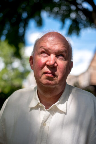 Don Natzke is seen in the backyard of his Shorewood, Wis., home on July 31. Natzke, who is blind, was unable to vote in Wisconsin’s April 7 election as the COVID-19 pandemic kept him from his in-person polling place and he was unable to fill out an absentee ballot. Advocates fear that restrictive voting rules and the pandemic will keep some voters away from the polls on Nov. 3. Will Cioci / Wisconsin Watch