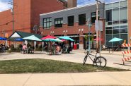 Sidewalk and street dining outside Club Charlie's and Bavette on E. Menomonee St. Photo by Jeramey Jannene.