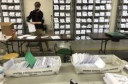 Outgoing ballots at the Milwaukee Election Commission warehouse. Photo by Jeramey Jannene.