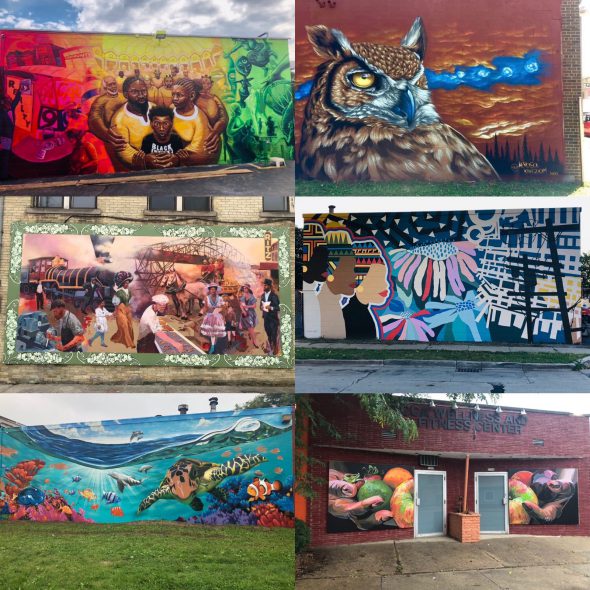 This collection of six murals, dubbed “Visual Vibes on Villard,” was completed this summer despite the pandemic. Photo provided by Angelique Sharpe/NNS.