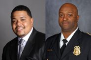 Ald. Khalif Rainey and Acting Police Chief Michael Brunson. Images from the City of Milwaukee.