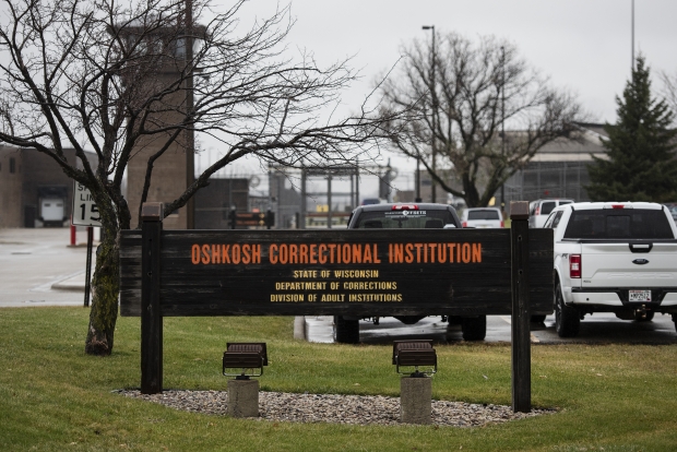 A sign outside the Oshkosh Correctional Institution. Angela Major/WPR