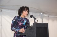 Melissa Allen speaks at a 2017 event. Photo by Justin Gordon.