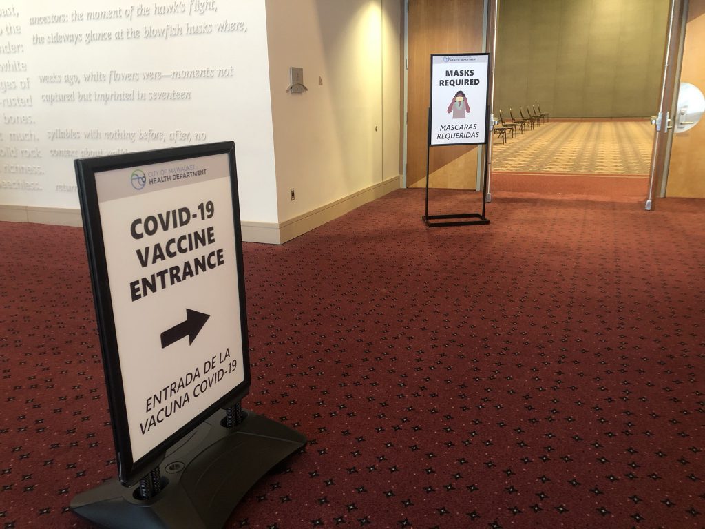 COVID-19 Vaccination Hub at the Wisconsin Center. Photo by Jeramey Jannene.