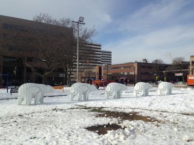New Art Installation in Cathedral Square Park