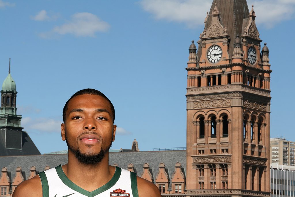 Sterling Brown and City Hall. Brown photo provided, City Hall photo by Jeramey Jannene.