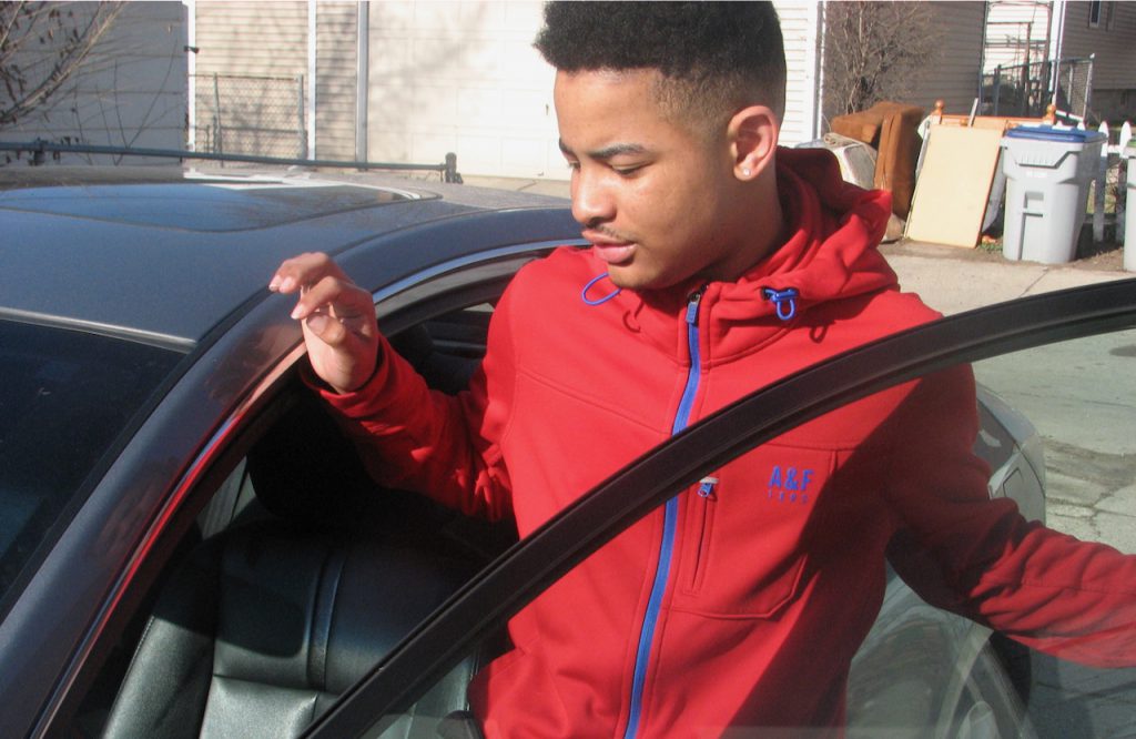 Before MPS Drive existed, COA Youth and Family Centers offered scholarships to help pay for driver’s education. Here, Joshua Leonard, shown in 2015, gets into his family’s car after participating in COA’s program. File photo by Brendan O’Brien/NNS.