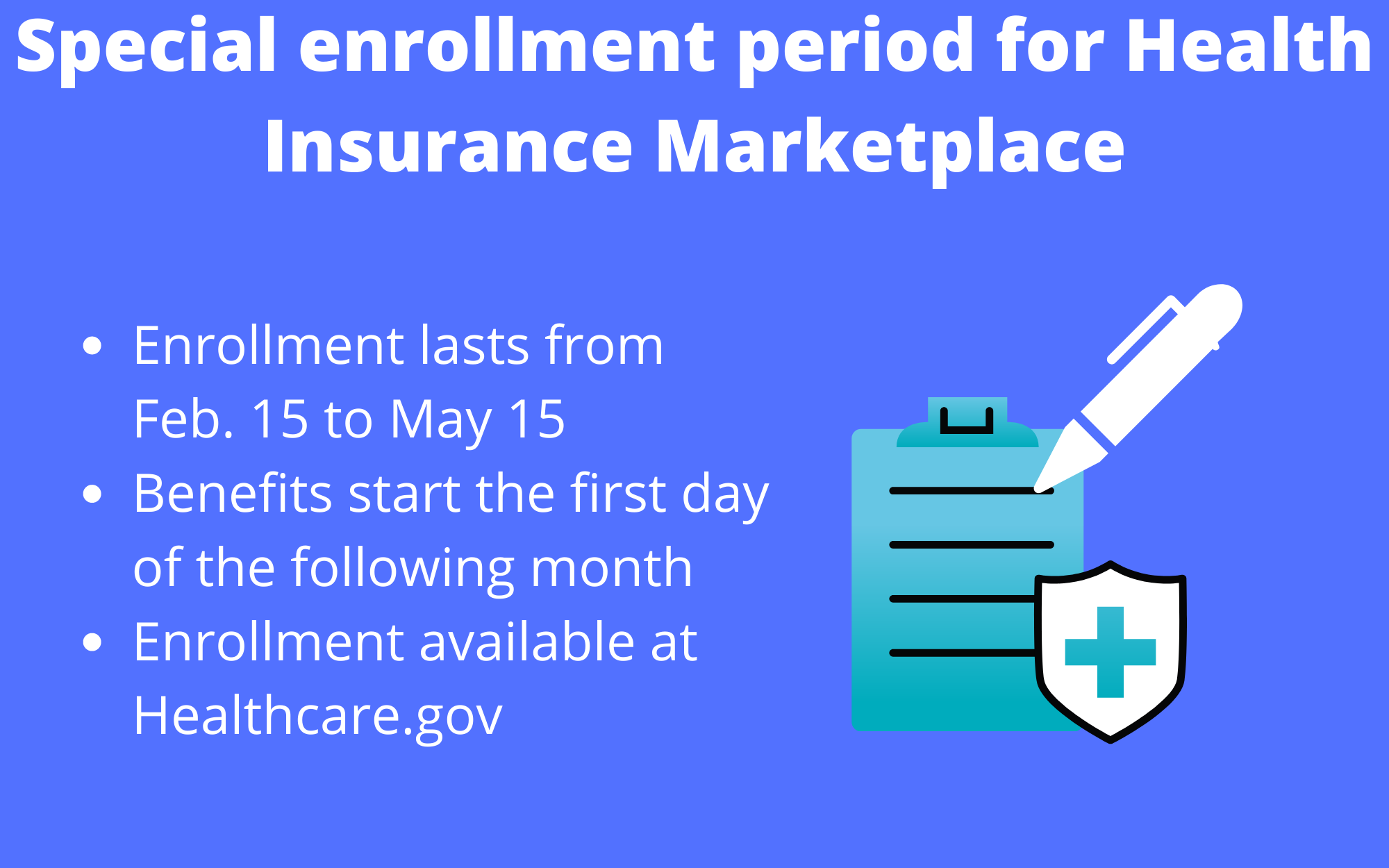 Health Insurance Marketplace Begins Special Enrollment Period