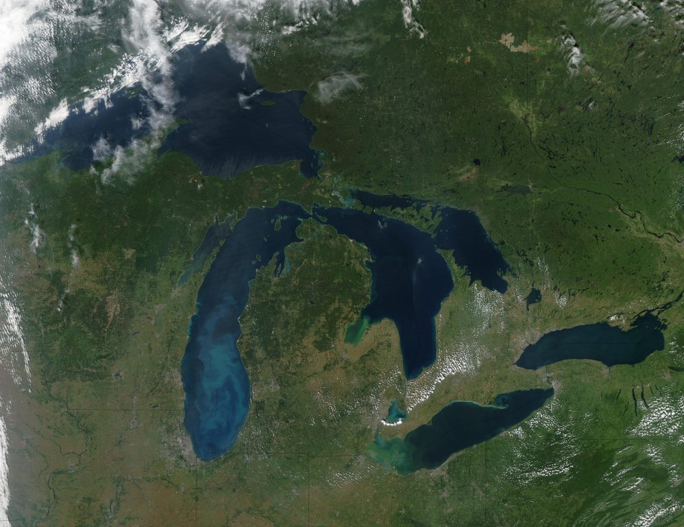 Great Lakes basin. (Public Domain).