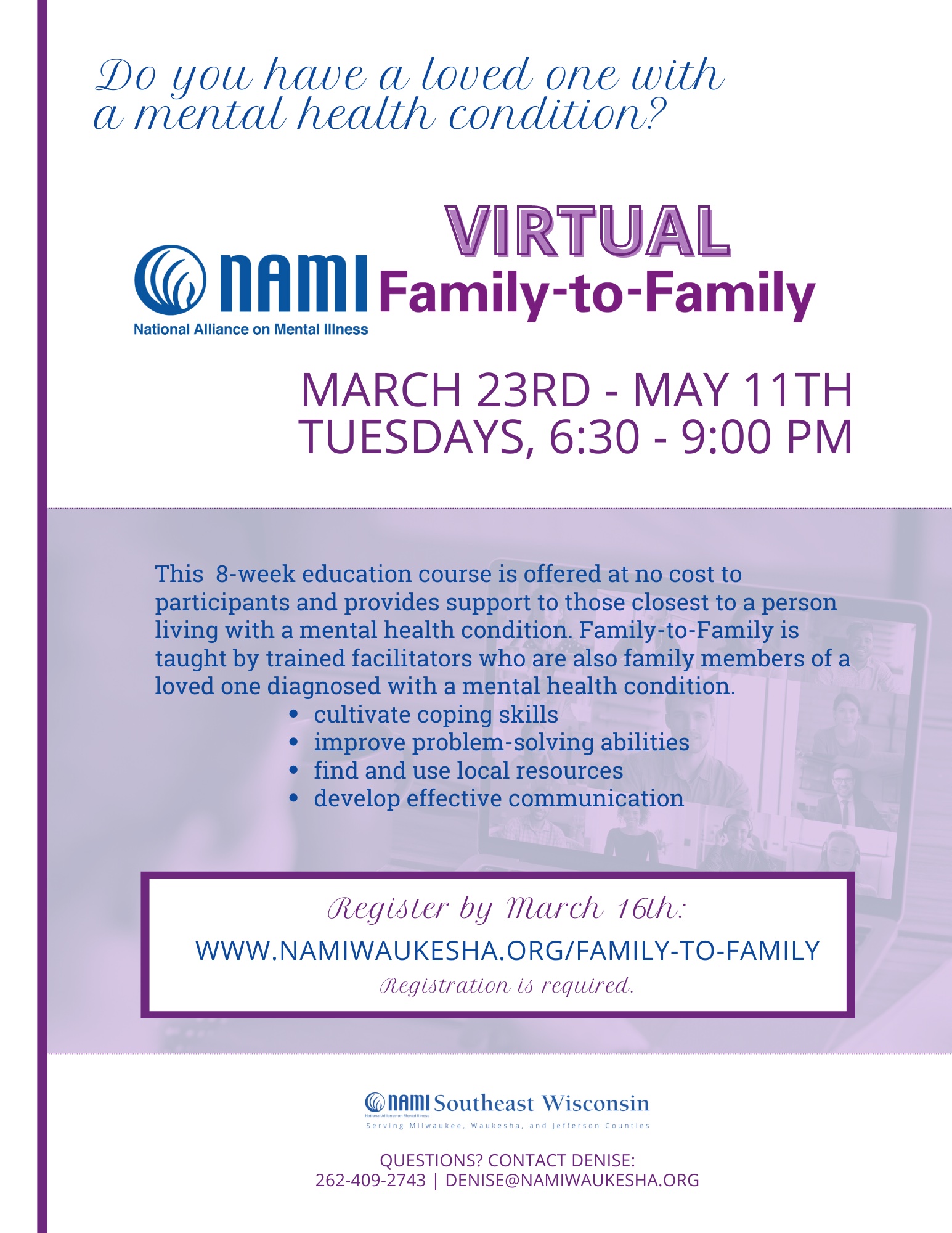 NAMI Virtual Family to Family Education Program