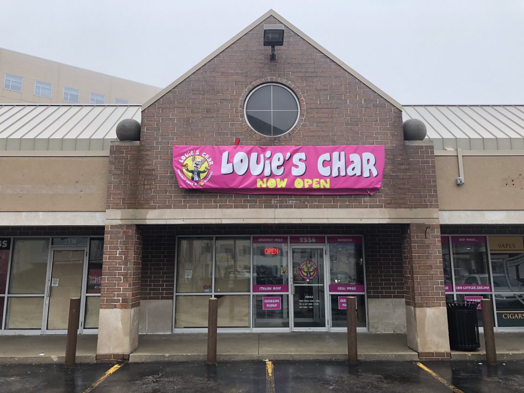 Louie’s Char Dog and Butter Burgers. Photo taken April 8th, 2021 by Dave Reid.