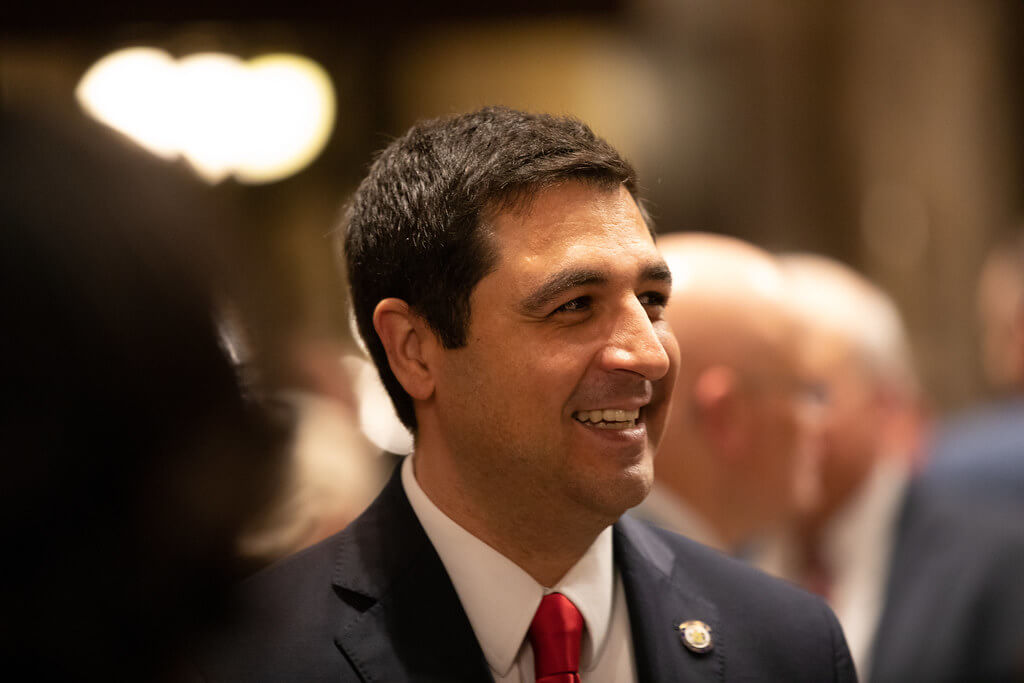 Attorney General Josh Kaul at Governor Tony Evers' first State of the State address in Madison, Wisconsin, at the State Capitol building on Jan. 22, 2019. Photo by Emily Hamer/Wisconsin Center for Investigative Journalism. (CC BY-ND 2.0) https://creativecommons.org/licenses/by-nd/2.0/