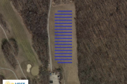 Layout of the planned solar array at Oakwood Park Golf Course. Image from SunVest Solar/Milwaukee County,.