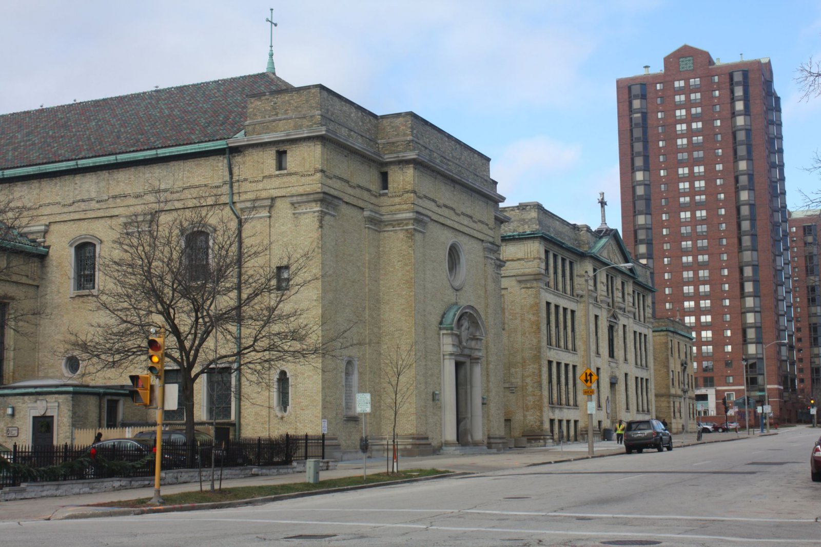 St. John's Cathedral buildings. Photo taken December 15th, 2015 by Carl Baehr.