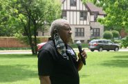 City Attorney Tearman Spencer speaks at a June 5th, 2020 racial equity march at Sherman Park. Photo by Jeramey Jannene.