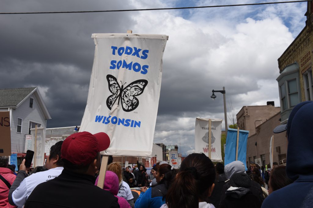 After months of virtual work, Voces de la Frontera is coming together to honor and celebrate May Day. File photo by Sue Vliet/NNS.