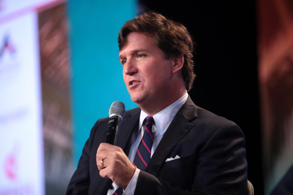 Tucker Carlson. File photo by Gage Skidmore from Peoria, AZ, United States of America, CC BY-SA 2.0 , via Wikimedia Commons