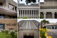 Courthouses from Wisconsin counties where district attorneys ran uncontested. Angela Major/WPR