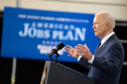 President Joe Biden delivers remarks on his economic vision Wednesday, March 31, 2021, at the Carpenters Pittsburg Training Center in Pittsburgh. Photo by Adam Schultz/Official White House Photo.