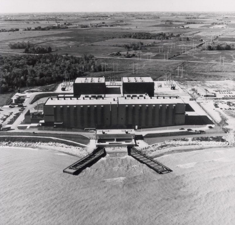 Point Beach Nuclear Plant, circa 1973. (Public Domain).
