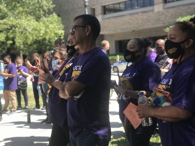 Janitors Rally for New Union Contract