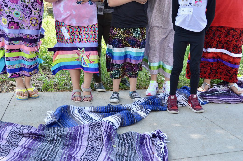 Ribbon skirts represent tradition, Elena Romo says, and are an important part of Indigenous culture. Photo by Ana Martinez-Ortiz/NNS.