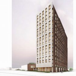 The Edison. Rendering by Angus-Young / Michael Green Architecture.