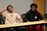 Nasir Moorman (left) and Caleb Luter are both students at Rufus King High School. Photo by Matt Martinez/NNS.