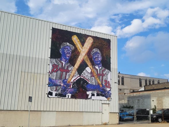 Petri’s “Brave Brothers” is located at 2222 W. Clybourn Ave. and can be seen from Interstate 94. Photo provided by Near West Side Partners.