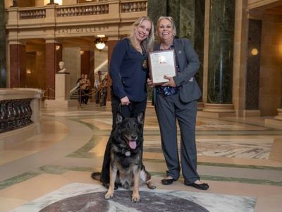 K9 Bane and Detective Holly McManus Named 2021 First Responders of the Year