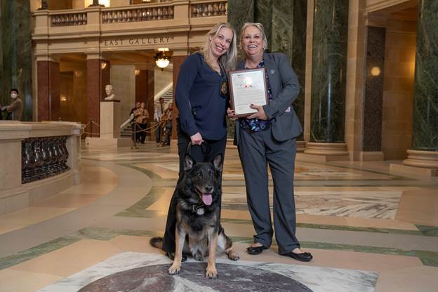 K9 Bane and Detective Holly McManus Named 2021 First Responders of the Year