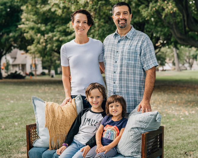 Alderwoman Marina Dimitrijevic, husband Eduardo Jaime and family. Image from the candidate.