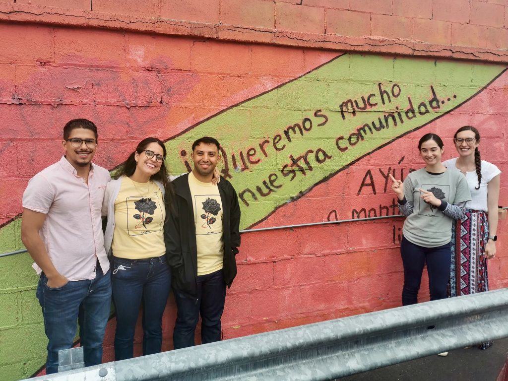 Members of the Latino Medical Student Association pose next to a mural on Milwaukee’s South Side. From left to right: Dr. Christian Hernandez, Raquel Valdes, Cristhian Gutierrez-Huerta, Ana Maria Viteri and Laura Carrillo. Photo provided by Medical College of Wisconsin/NNS.