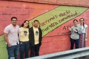 Members of the Latino Medical Student Association pose next to a mural on Milwaukee’s South Side. From left to right: Dr. Christian Hernandez, Raquel Valdes, Cristhian Gutierrez-Huerta, Ana Maria Viteri and Laura Carrillo. Photo provided by Medical College of Wisconsin/NNS.