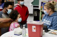 Students at St. Margaret Mary School received doses of the vaccine at a clinic held on Nov. 9. Photo by Matt Martinez/NNS.