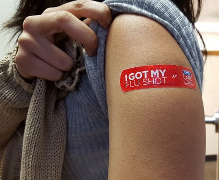 "I Got My Flu Shot." Photo by Whoisjohngalt at English Wikipedia, CC BY-SA 3.0 <https://creativecommons.org/licenses/by-sa/3.0>, via Wikimedia Commons