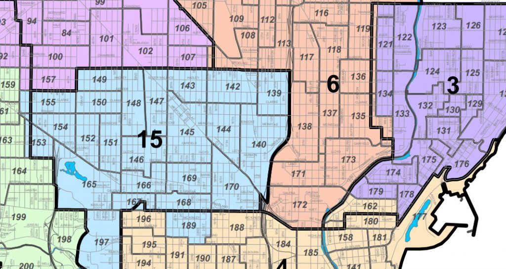 Proposed Milwaukee Common Council district map. Image from City Clerk.