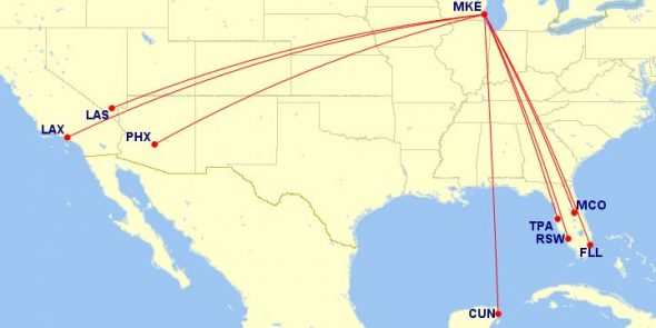 New Spirit Airlines destinations.