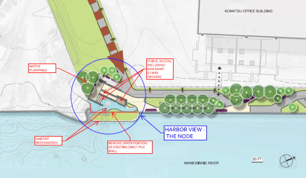 The Node along the Milwaukee RiverWalk. Rendering by SmithGroup.