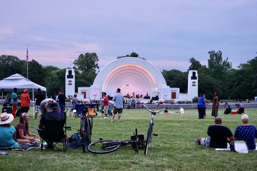 Milwaukee County Parks, which allocated more than $700,000 to restore the Washington Park Bandshell (pictured here) in 2016, still has $500 million in deferred maintenance projects to complete. File photo by Adam Carr/NNS.