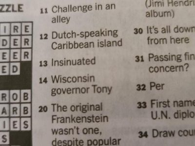 Evers Makes the New York Times Crossword