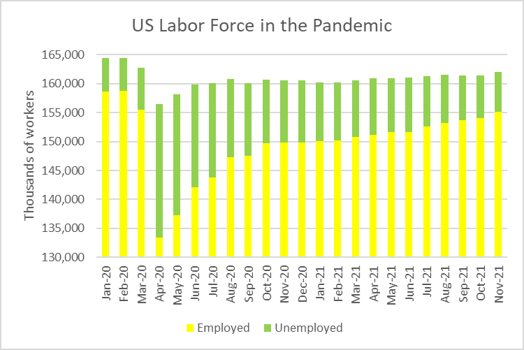 US Labor Force in the Pandemic